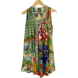 Johnny Was Silk Spinner Blouse